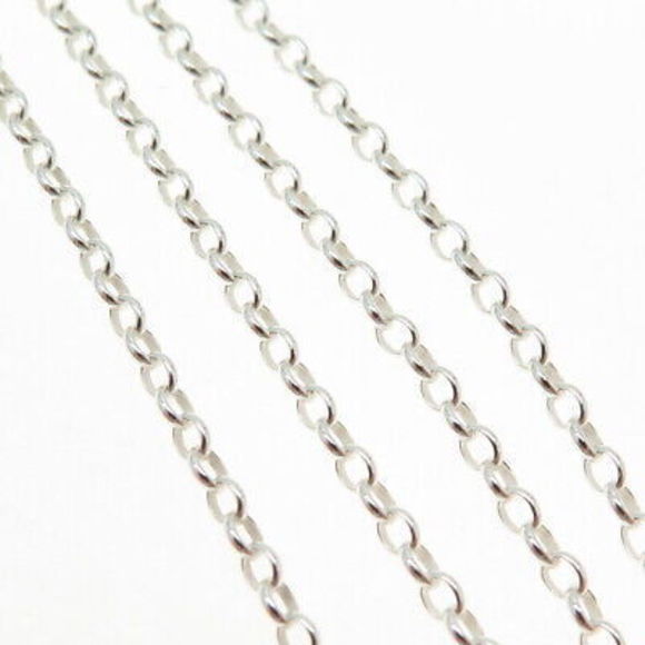 HAN 925 Sterling Silver Italy Rolo Chain Necklace 24" - Picture 4 of 7